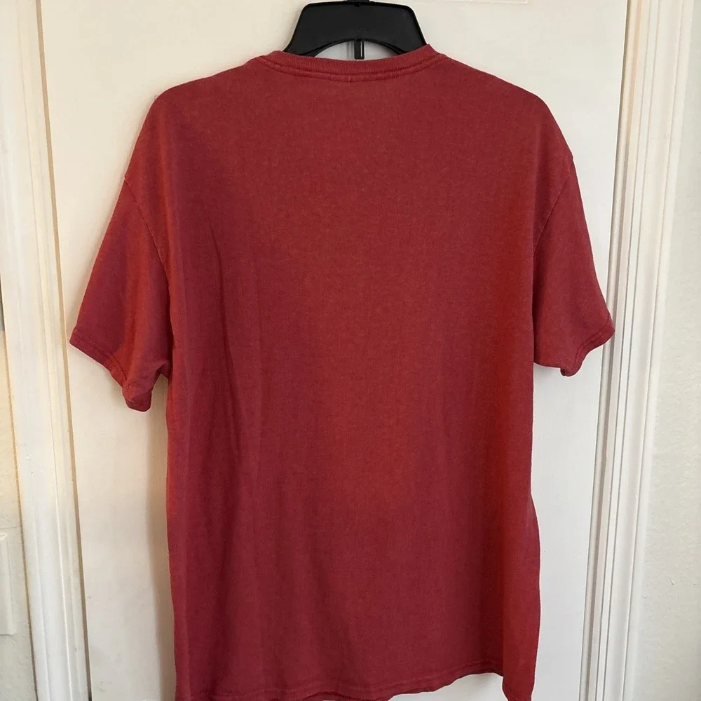 Vintage‎ Large Red Black Cat Short Sleeve Graphic T-Shirt Men's
